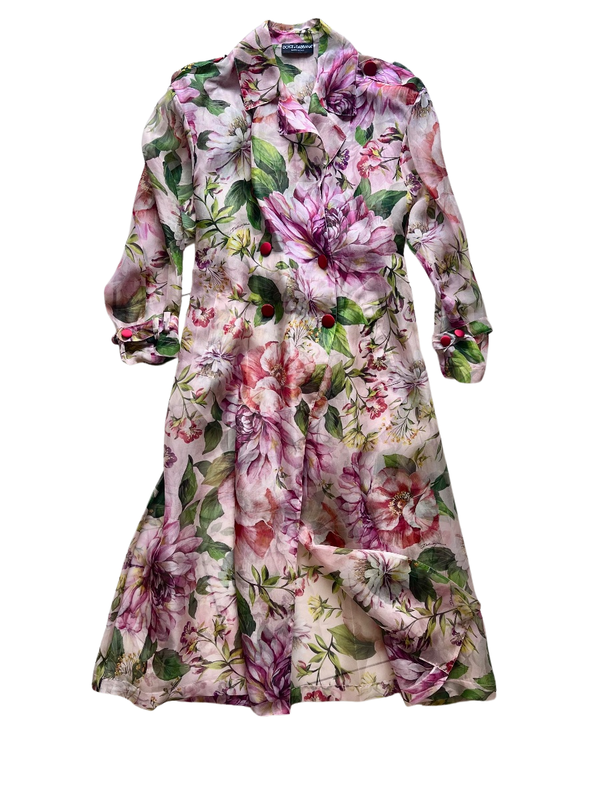 Pink Trench Coat - View 1